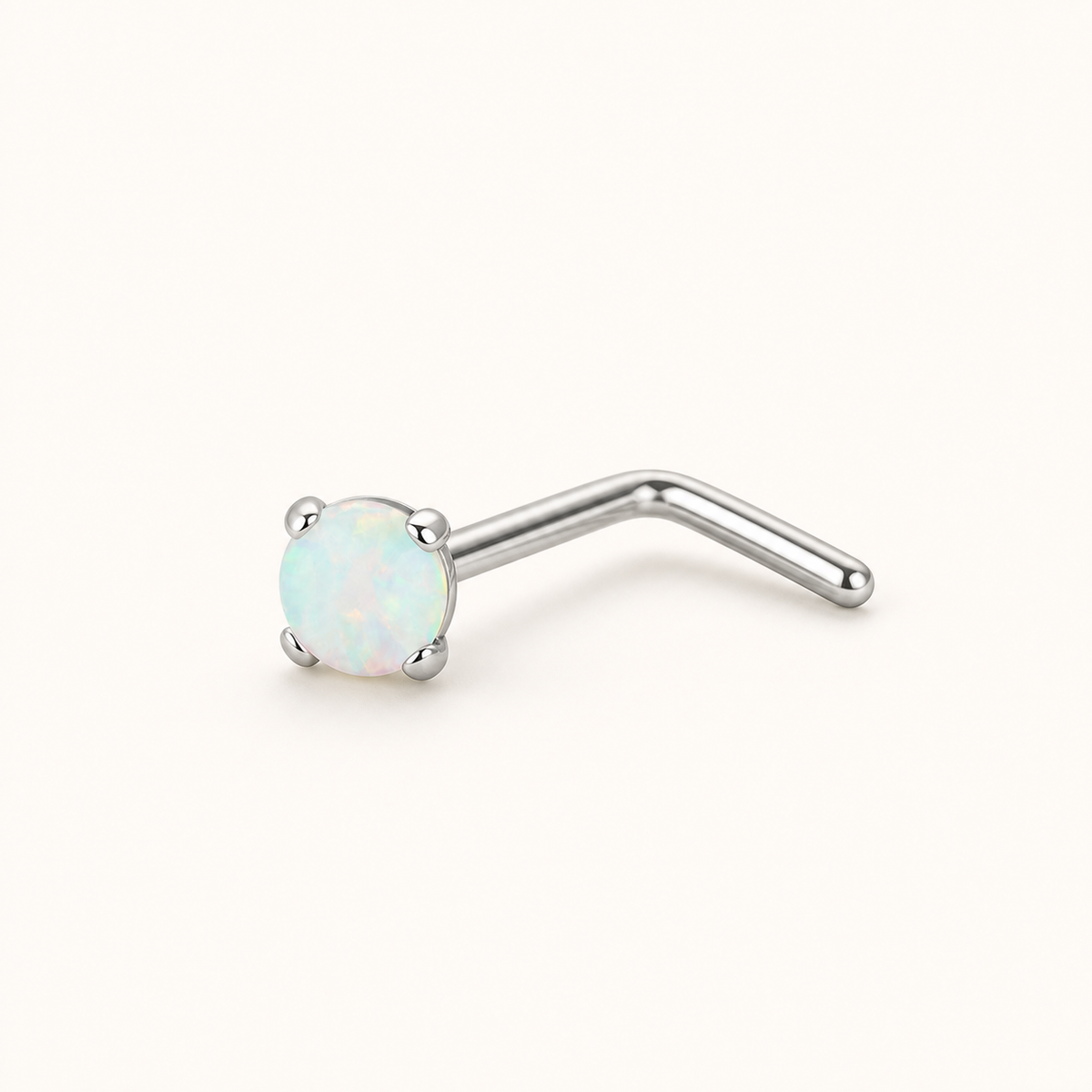 [TOPOSH-LEGACY-LAYOUT-REPAIR-20260717-LEGACY18:TP-NS-L-SIL-20G7-T2-SW234-017:01] White Opal Titanium L-Bend Nose Stud – Silver, 7+2mm | 01_primary_product_bg