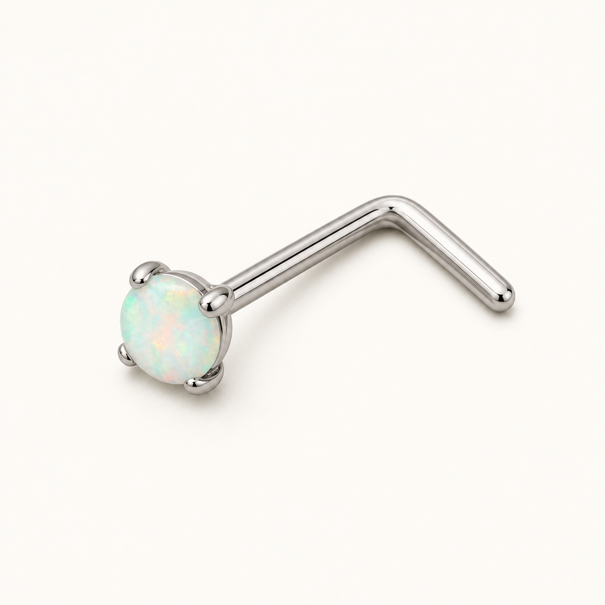 [TOPOSH-LEGACY-LAYOUT-REPAIR-20260717-LEGACY18:TP-NS-L-SIL-20G7-T2-SW234-017:05] White Opal Titanium L-Bend Nose Stud – Silver, 7+2mm | 05_product_angles