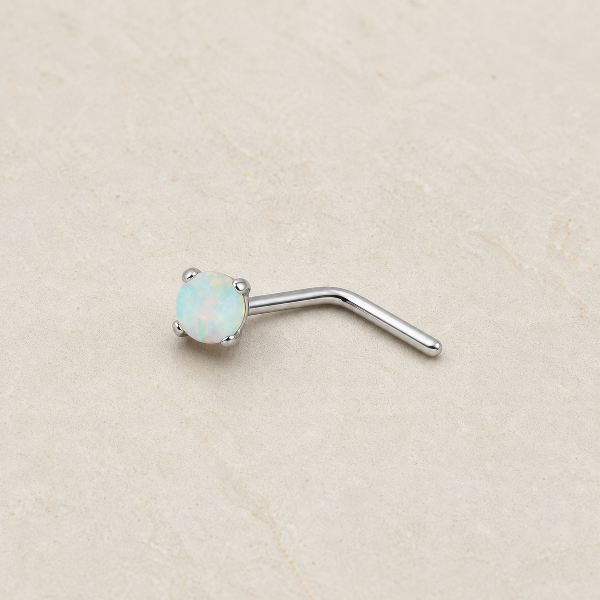 [TOPOSH-LEGACY-LAYOUT-REPAIR-20260717-LEGACY18:TP-NS-L-SIL-20G7-T2-SW234-017:06] White Opal Titanium L-Bend Nose Stud – Silver, 7+2mm | 06_accessory_flatlay