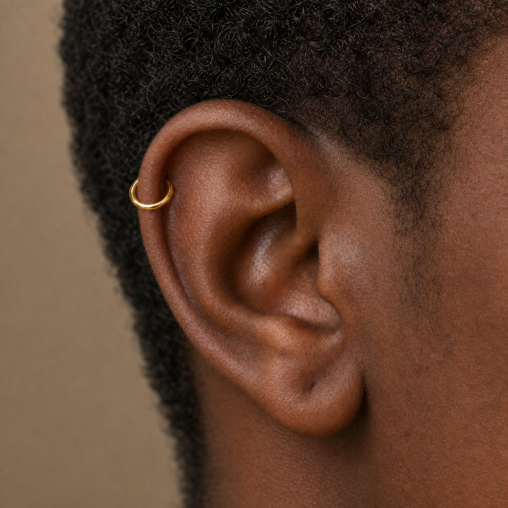 [TOPOSH-LEGACY-LAYOUT-REPAIR-20260717-LEGACY24:TP-SR-24K-16G6-PLN-018:03] Titanium Segment Ring – 24K Gold, 6mm | 03_model_black
