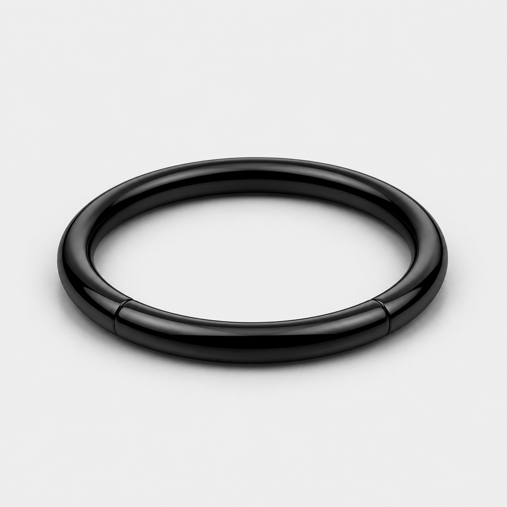 [TOPOSH-LEGACY-LAYOUT-REPAIR-20260717-LEGACY25:TP-SR-BK-14G8-PLN-933:05] Titanium Segment Ring – Black, 8mm | 05_product_angles