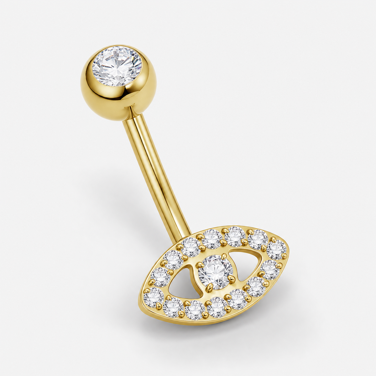 [TOPOSH-LEGACY-LAYOUT-REPAIR-20260717-LEGACY31:TP-BBR-IN-24K-14G6-T5-CLCZ-005:05] Clear CZ Titanium Belly Button Ring – 24K Gold | 05_product_angles