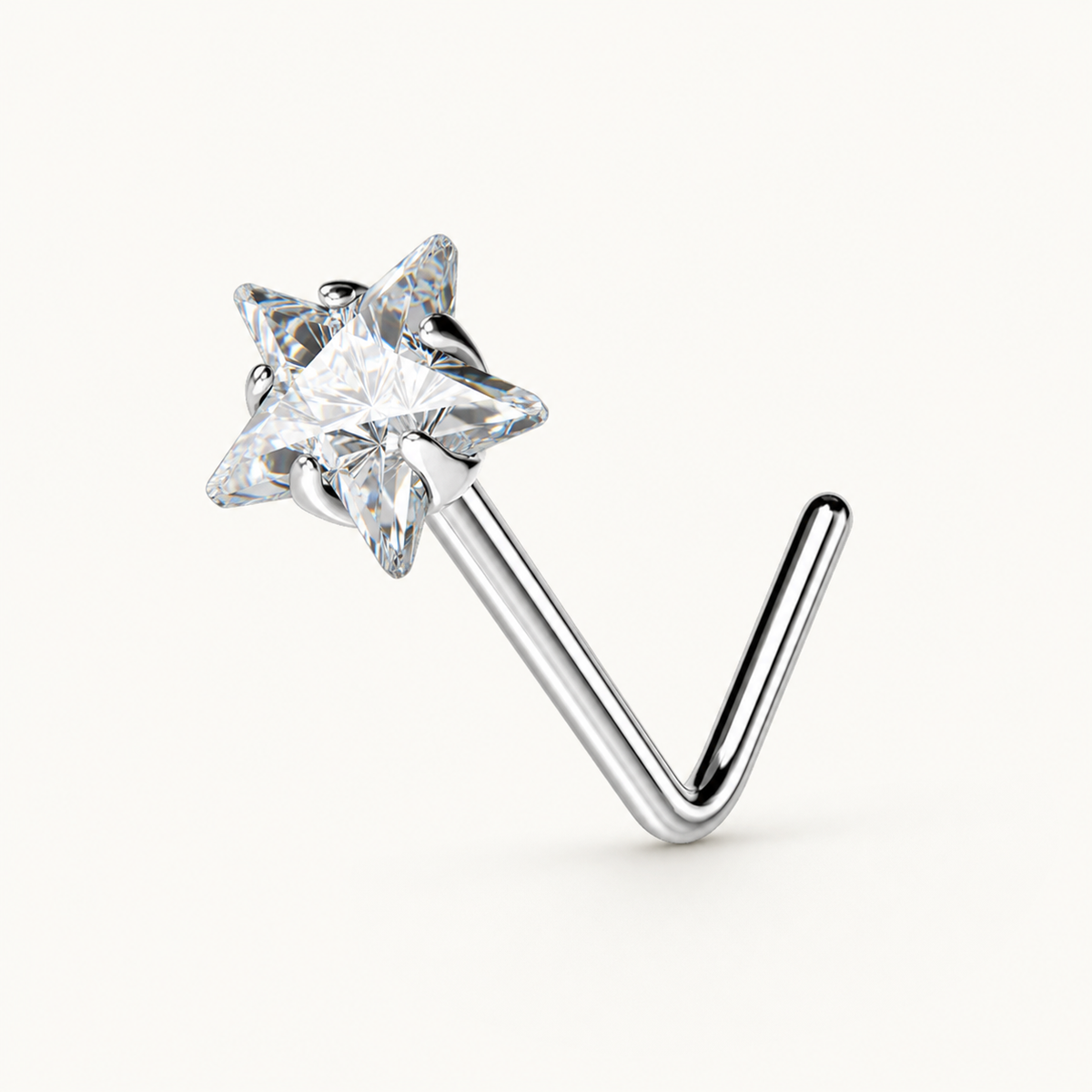 [TOPOSH-LEGACY-LAYOUT-REPAIR-20260717-LEGACY17:TP-NS-L-SIL-0.8-3-CLCZ-032:01] Clear CZ Titanium L-Bend Nose Stud – Silver, 0.8+3mm | 01_primary_product_bg