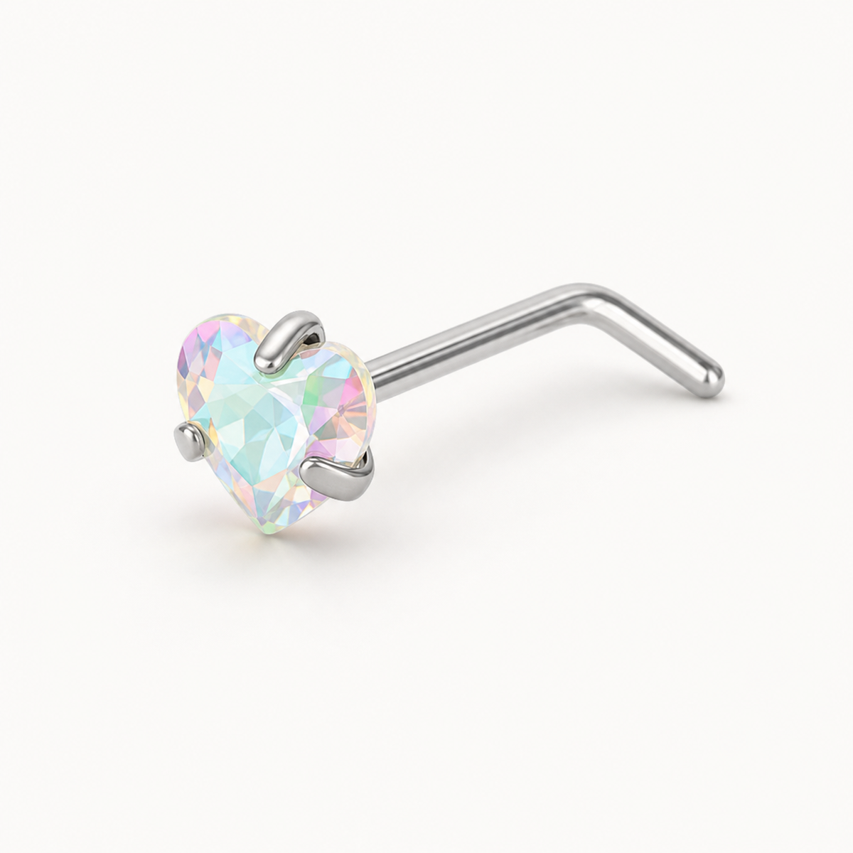[TOPOSH-LEGACY-LAYOUT-REPAIR-20260717-LEGACY18:TP-NS-L-SIL-20G6-T3-ABCZ-026:01] Heart Aurora CZ Titanium L-Bend Nose Stud – Silver | 01_primary_product_bg