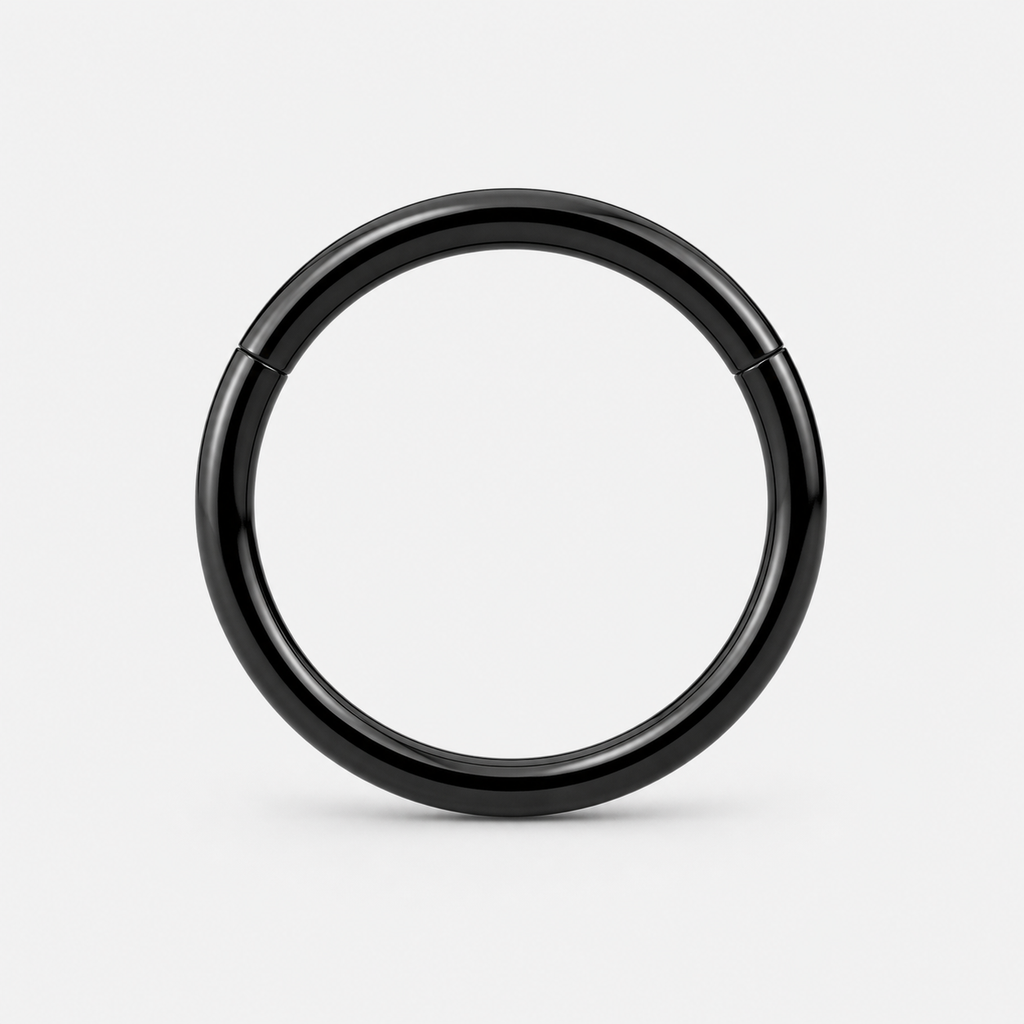 [TOPOSH-LEGACY-LAYOUT-REPAIR-20260717-LEGACY25:TP-SR-BK-14G8-PLN-934:01] Titanium Segment Ring – Black, 8mm | 01_primary_product_bg