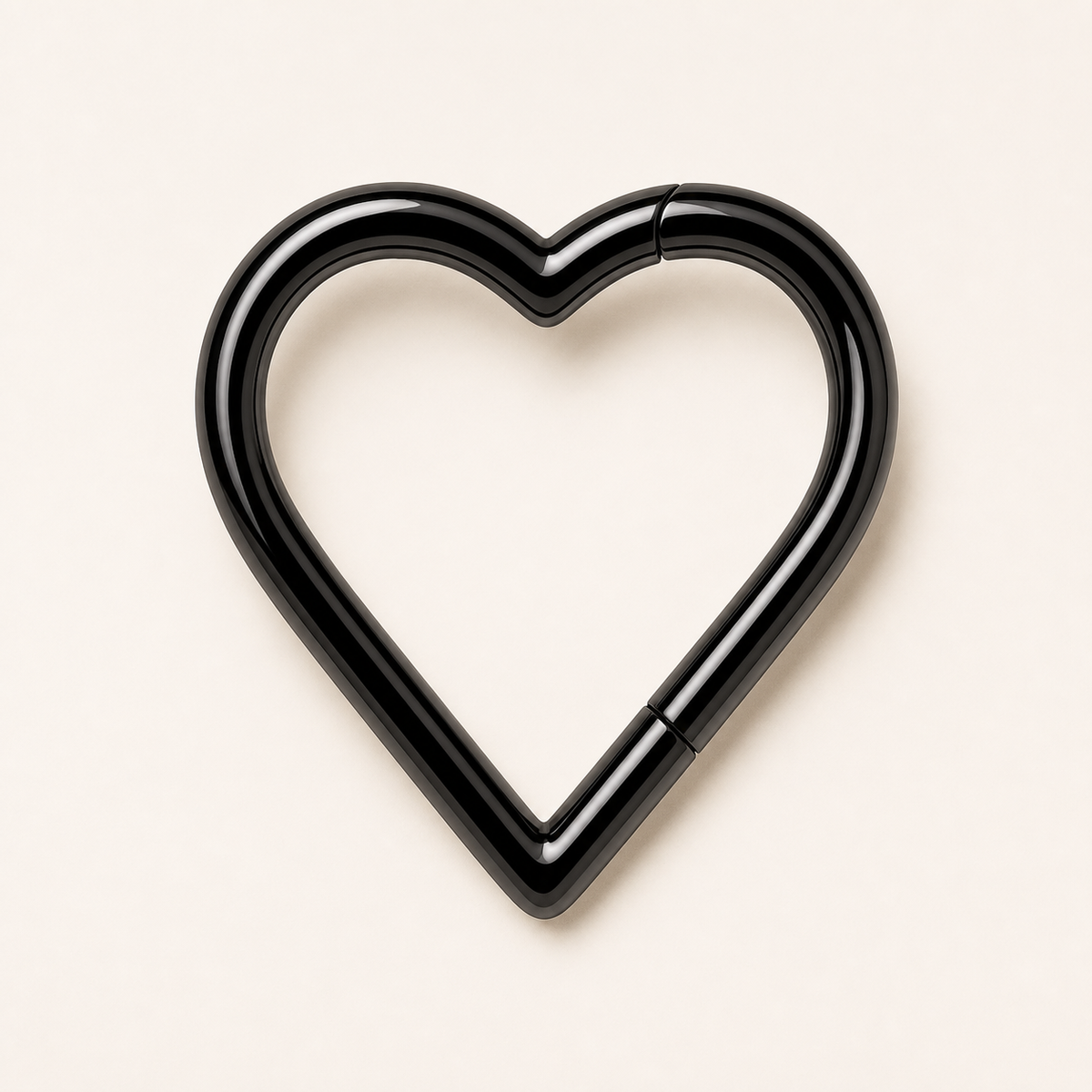 [TOPOSH-LEGACY-LAYOUT-REPAIR-20260717-LEGACY25:TP-SR-BK-18G8-PLN-143:01] Heart Titanium Segment Ring – Black | 01_primary_product_bg