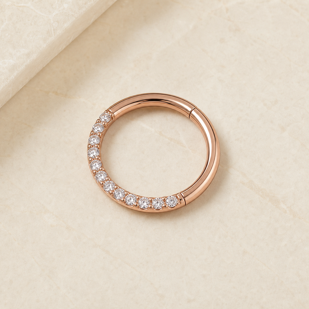 [TOPOSH-LEGACY-LAYOUT-REPAIR-20260717-LEGACY26:TP-SR-RG-16G6-CLCZ-692:05] Pavé Clear CZ Titanium Segment Ring – Rose Gold | 05_product_angles