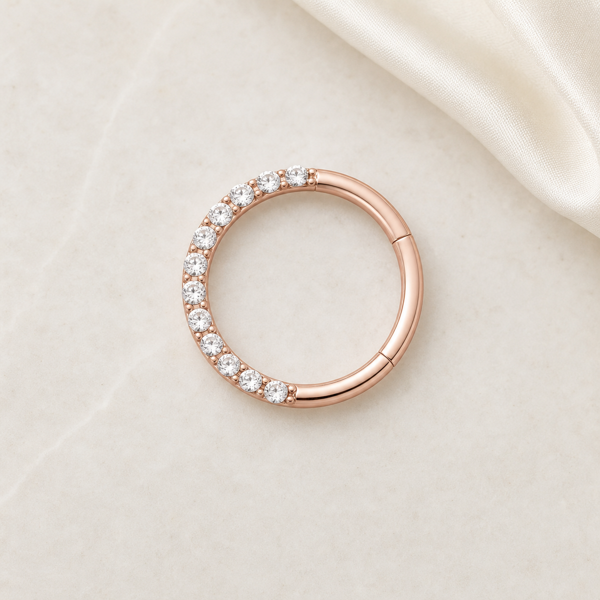 [TOPOSH-LEGACY-LAYOUT-REPAIR-20260717-LEGACY26:TP-SR-RG-16G6-CLCZ-692:06] Pavé Clear CZ Titanium Segment Ring – Rose Gold | 06_accessory_flatlay