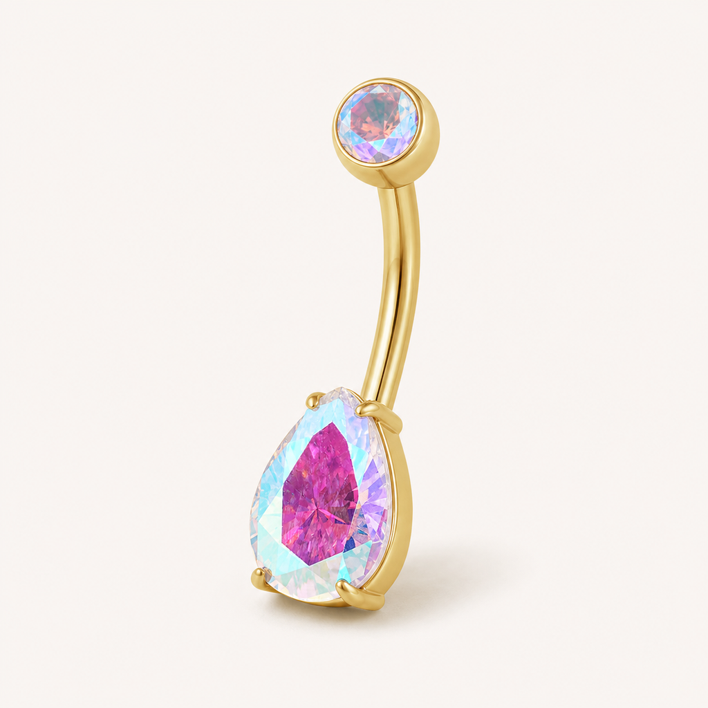 [TOPOSH-LEGACY-LAYOUT-REPAIR-20260717-LEGACY31:TP-BBR-IN-GD-14G10-B4-B6-ABCZ-422:05] Aurora CZ Titanium Belly Button Ring – Gold | 05_product_angles