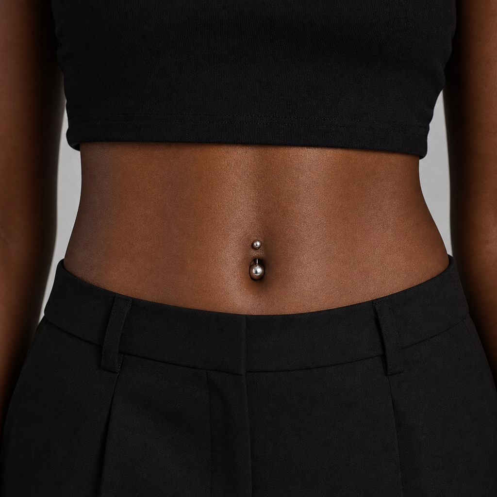 [TOPOSH-LEGACY-LAYOUT-REPAIR-20260717-LEGACY31:TP-BBR-INCB-SIL-14G10-B5-B8-PLN-042:03] Titanium Belly Button Ring – Silver | 03_model_black