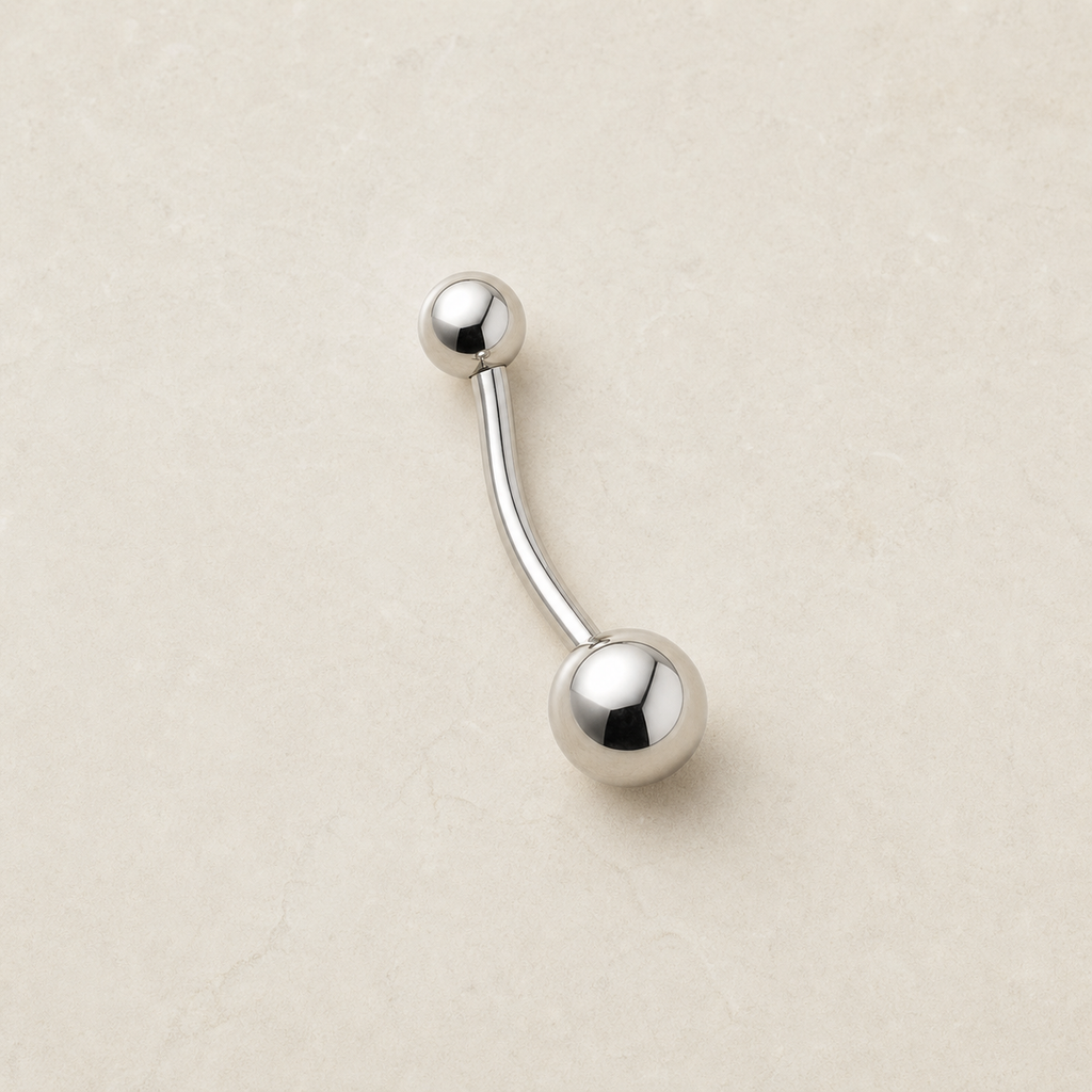 [TOPOSH-LEGACY-LAYOUT-REPAIR-20260717-LEGACY31:TP-BBR-INCB-SIL-14G10-B5-B8-PLN-042:06] Titanium Belly Button Ring – Silver | 06_accessory_flatlay