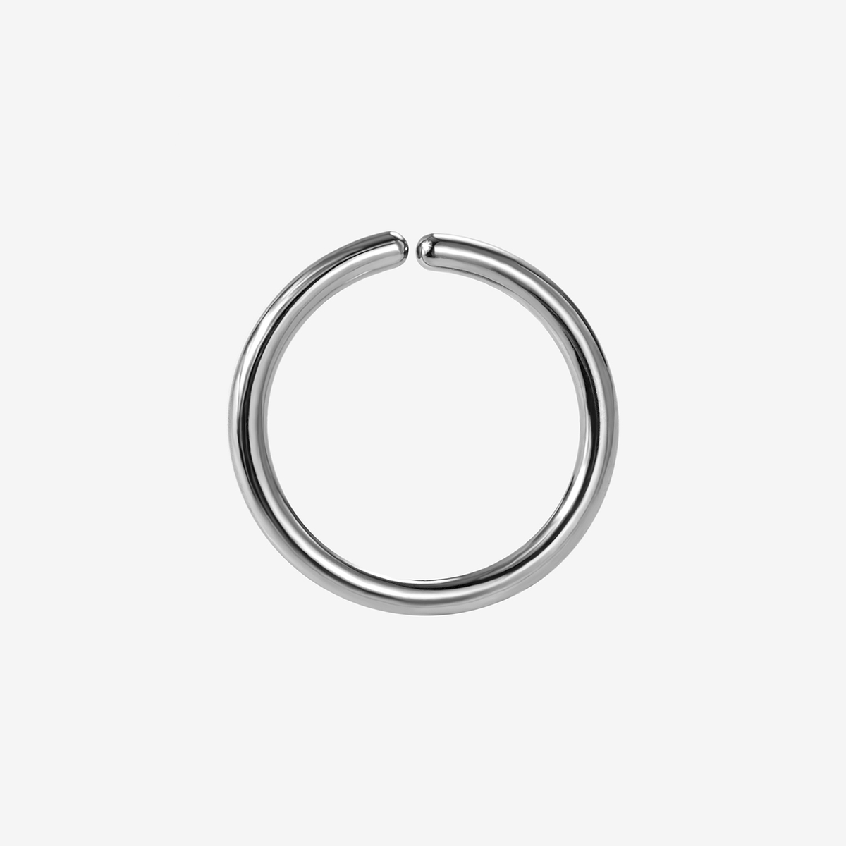 [TOPOSH-ROLE-ORDER-CLEANUP-20260717-BATCH08:TP-HOP-SIL-20G8-PLN-088:01] Titanium Hoop – Silver, 8mm | 01_primary_product_bg