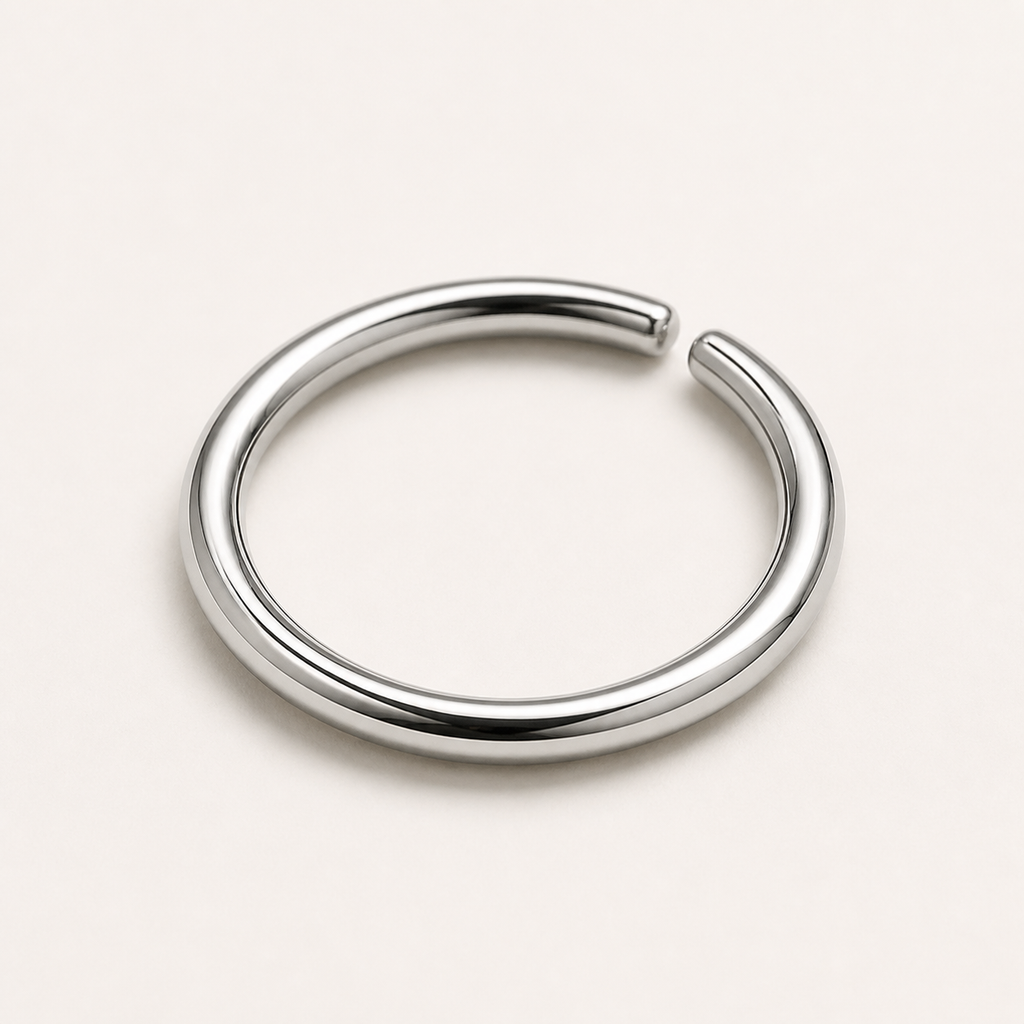[TOPOSH-ROLE-ORDER-CLEANUP-20260717-BATCH08:TP-HOP-SIL-20G8-PLN-088:05] Titanium Hoop – Silver, 8mm | 05_product_angles