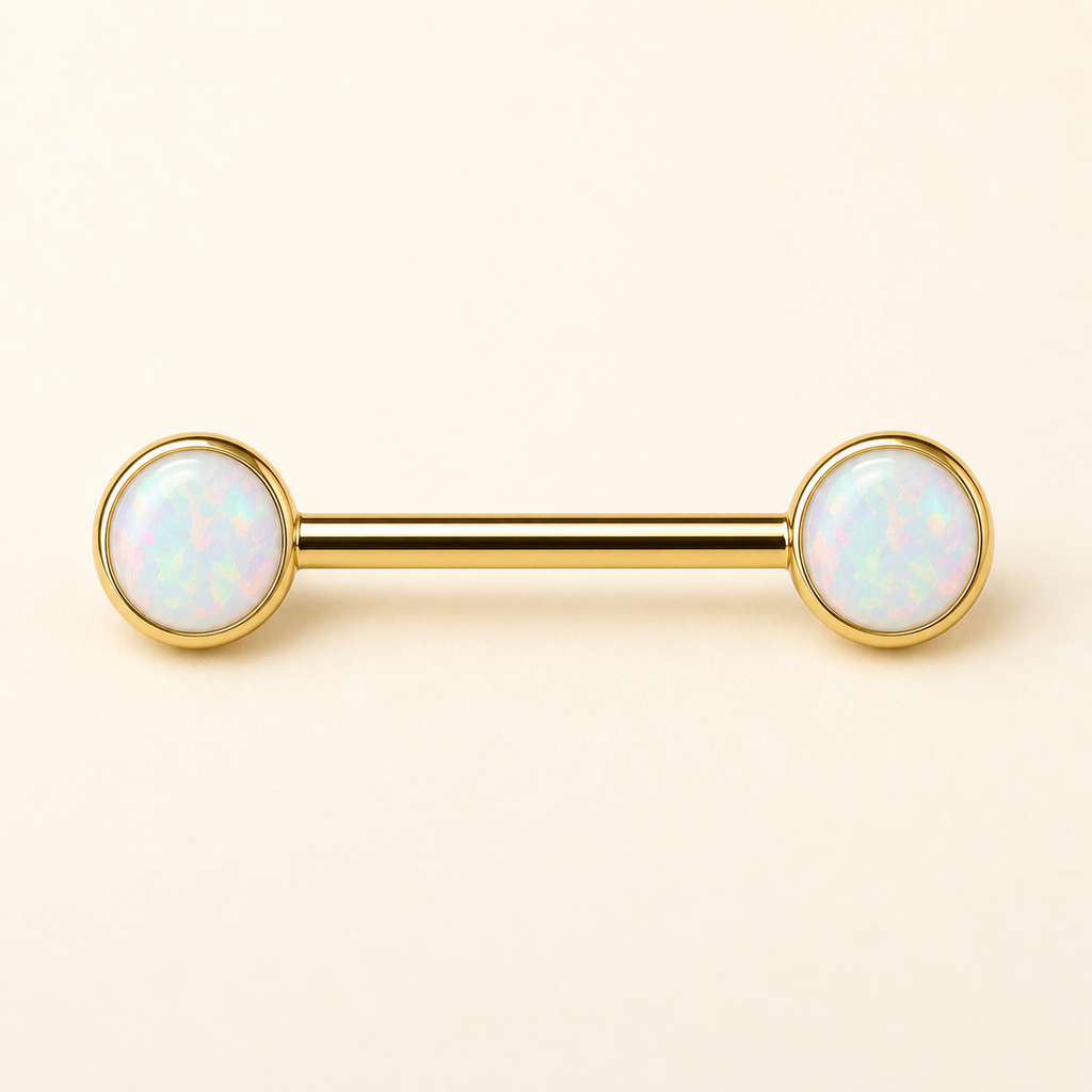[TOPOSH-FULLSCORE-V4-20260711:TP-NP-TH-GD-14G16-B5-B5-OP17-006:01] Implant Grade Titanium - Nipple Ring - Gold - OP17 - 14G (1.6 x 16+5+5 mm) - primary product
