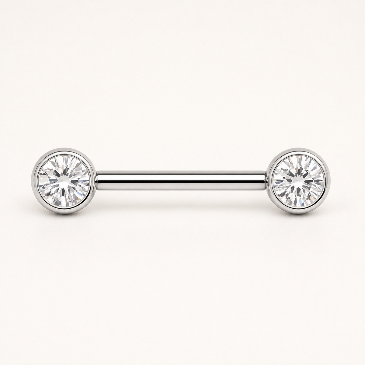 [TOPOSH-FULLSCORE-V4-20260711:TP-NP-TH-SIL-14G14-B5-B5-CLCZ-005:01] Implant Grade Titanium - Nipple Ring - Silver - Clear CZ - 14G (1.6 x 14+5+5 mm) - primary product