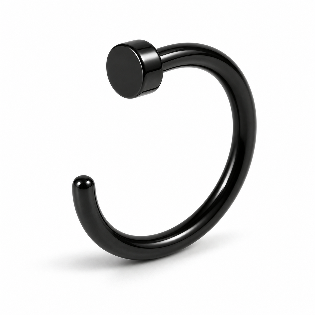 [TOPOSH-ROLE-ORDER-CLEANUP-20260717-BATCH11:TP-NS-BK-18G8-PLN-002:01] Titanium Nose Hoop – Black | 01_primary_product_bg