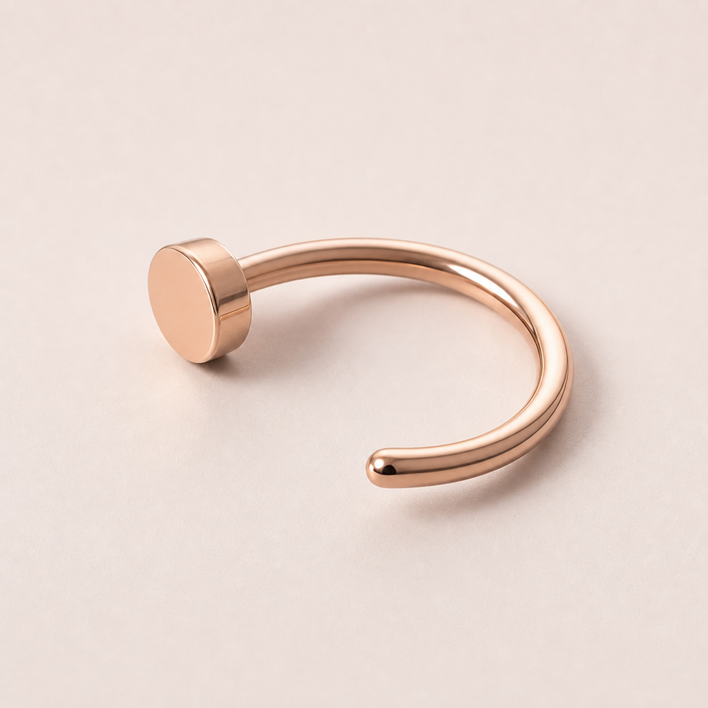 [TOPOSH-ROLE-ORDER-CLEANUP-20260717-BATCH12:TP-NS-RG-18G8-PLN-662:05] Titanium Nose Hoop – Rose Gold | 05_product_angles