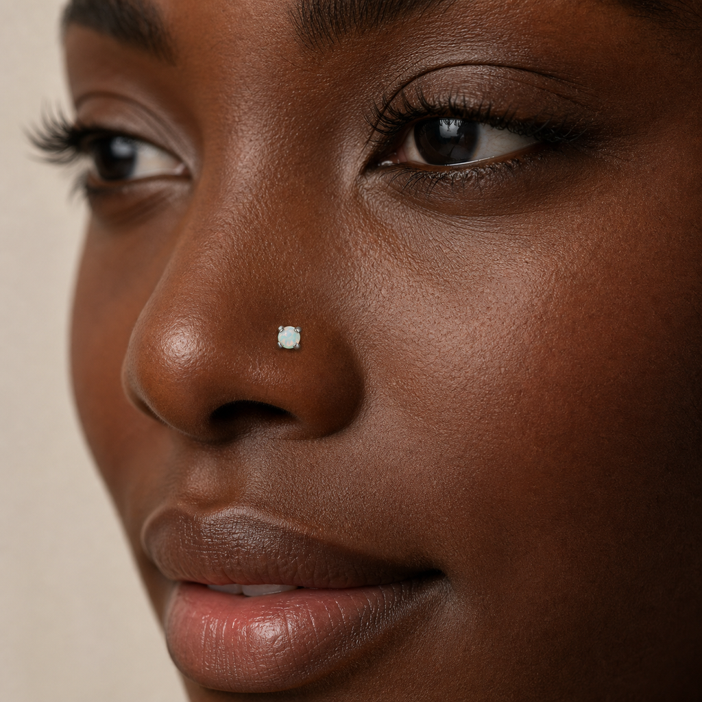 [TOPOSH-ROLE-ORDER-CLEANUP-20260717-BATCH14:TP-NS-S-SIL-20G6-OP17-011:03] White Opal Titanium Nose Screw – Silver | 03_model_black