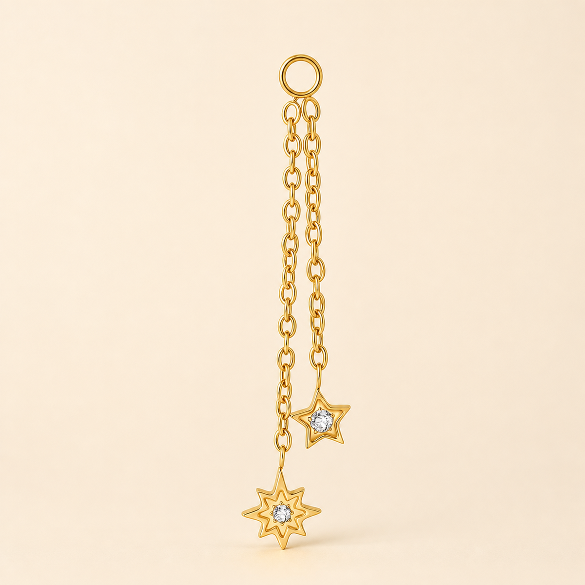 [TOPOSH-ROLE-ORDER-CLEANUP-20260717-BATCH15:TP-PART-GD-CLCZ-129:01] Starburst Clear CZ Titanium Piercing End – Gold | 01_primary_product_bg