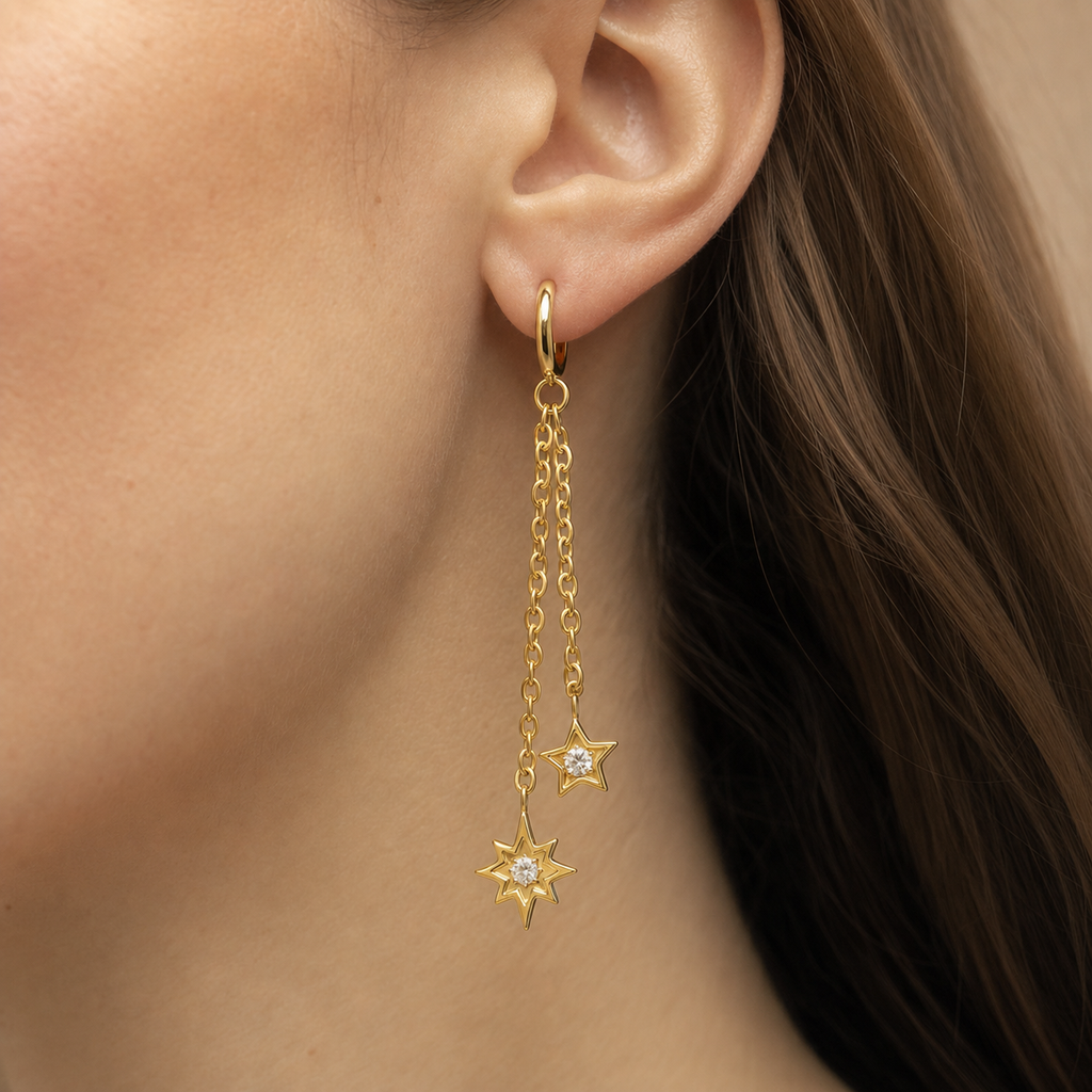 [TOPOSH-ROLE-ORDER-CLEANUP-20260717-BATCH15:TP-PART-GD-CLCZ-129:02] Starburst Clear CZ Titanium Piercing End – Gold | 02_model_white