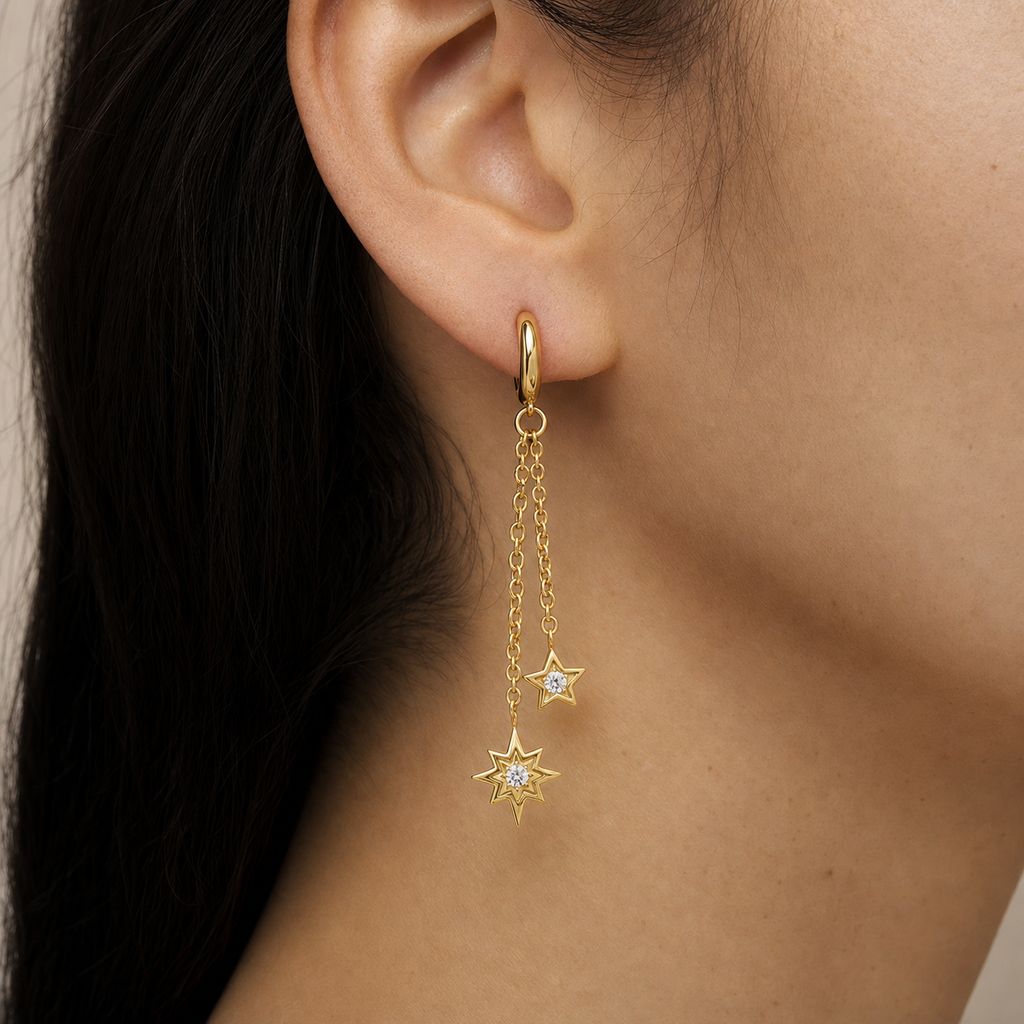 [TOPOSH-ROLE-ORDER-CLEANUP-20260717-BATCH15:TP-PART-GD-CLCZ-129:04] Starburst Clear CZ Titanium Piercing End – Gold | 04_model_asian