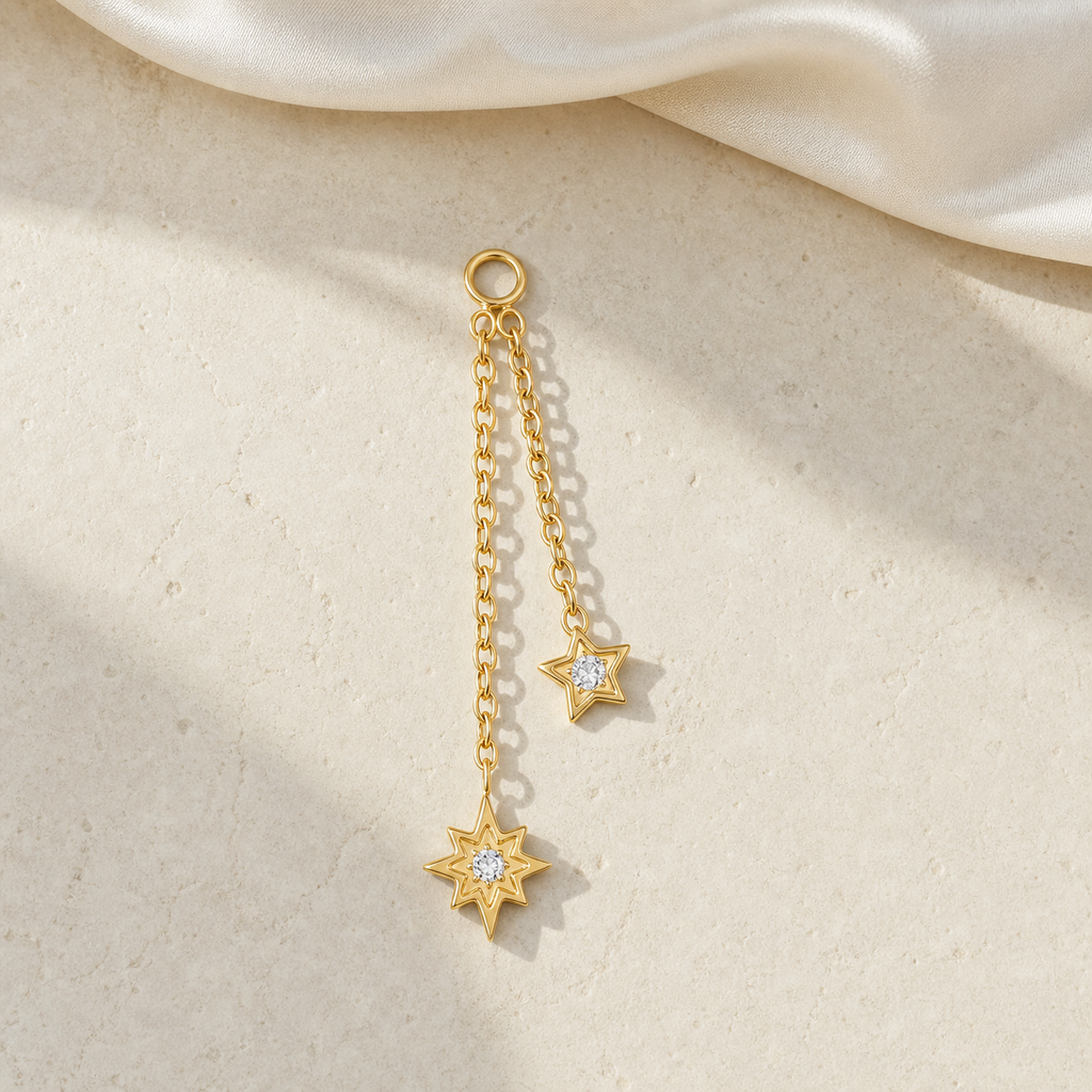[TOPOSH-ROLE-ORDER-CLEANUP-20260717-BATCH15:TP-PART-GD-CLCZ-129:06] Starburst Clear CZ Titanium Piercing End – Gold | 06_accessory_flatlay