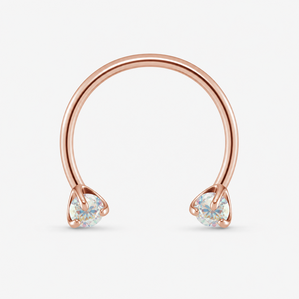 [TOPOSH-ROLE-ORDER-CLEANUP-20260717-BATCH09:TP-HS-TH-RG-18G8-ABCZ-450:01] Aurora CZ Titanium Horseshoe Ring – Rose Gold, 8mm | 01_primary_product_bg