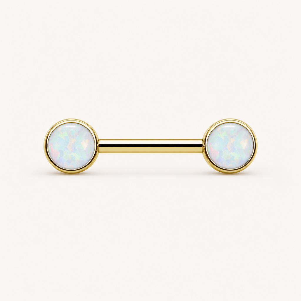 [TOPOSH-FULLSCORE-V5-20260712:TP-NP-TH-GD-14G12-B5-B5-OP17-004:01] Implant Grade Titanium - Nipple Ring - Gold - OP17 - 14G (1.6 x 12+5+5 mm) - primary product