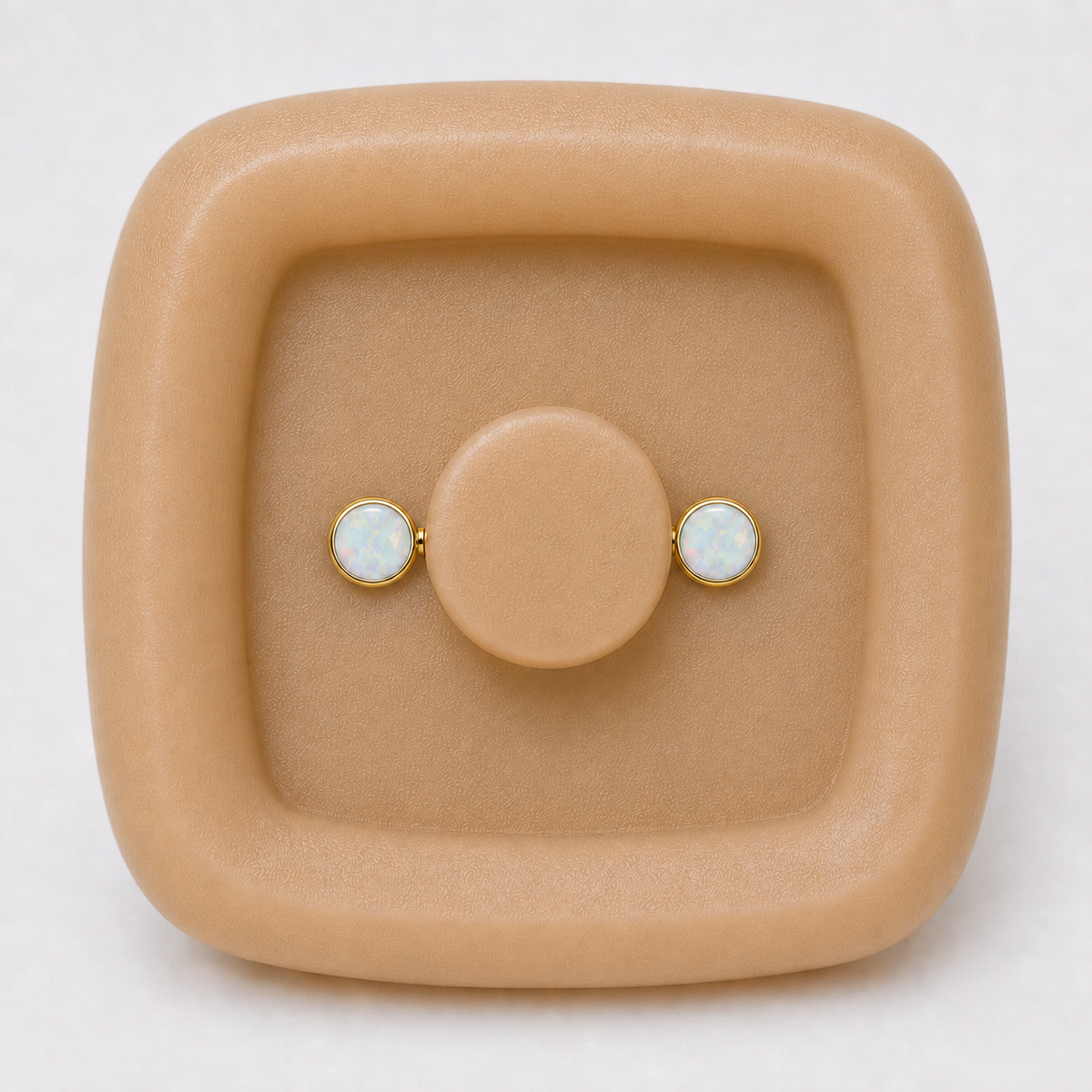 [TOPOSH-FULLSCORE-V5-20260712:TP-NP-TH-GD-14G12-B5-B5-OP17-004:04] Implant Grade Titanium - Nipple Ring - Gold - OP17 - 14G (1.6 x 12+5+5 mm) - threadless mechanism