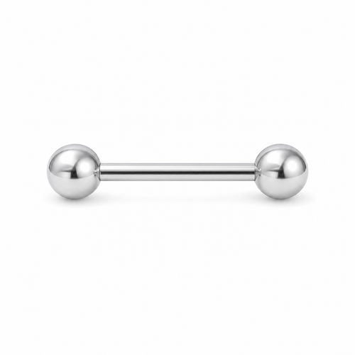 [TOPOSH-LEGACY-LAYOUT-REPAIR-20260717-LEGACY32:TP-TR-IN-SIL-14G14-B5-B5-PLN-3407:01] Ball Titanium Tongue Barbell – Silver, 14+5+5mm | 01_primary_product_bg