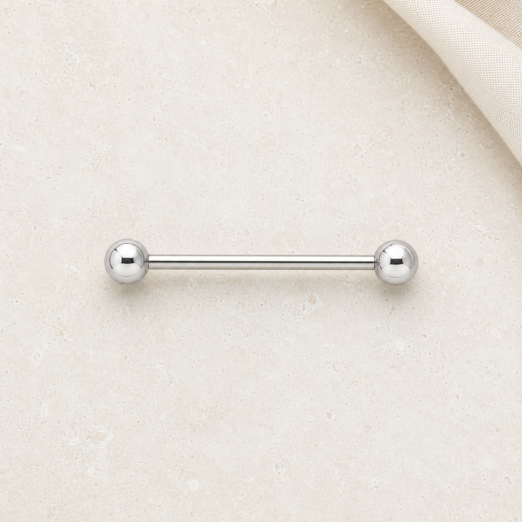 [TOPOSH-LEGACY-LAYOUT-REPAIR-20260717-LEGACY32:TP-TR-IN-SIL-14G16-B5-B5-PLN-315:06] Ball Titanium Tongue Barbell – Silver, 16+5+5mm | 06_accessory_flatlay