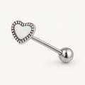 [TOPOSH-LEGACY-LAYOUT-REPAIR-20260717-LEGACY32:TP-TR-IN-SIL-14G16-T6-SW234-005:01] Heart White Opal Titanium Tongue Barbell – Silver | 01_primary_product_bg