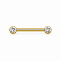 [TOPOSH-FULLSCORE-V7-20260712:TP-NP-IN-24K-14G14-B4-B4-CLCZ-144:01] Implant Grade Titanium - Nipple Ring - 24K Gold - Clear CZ - 14G (1.6 x 14+4+4 mm) - primary product