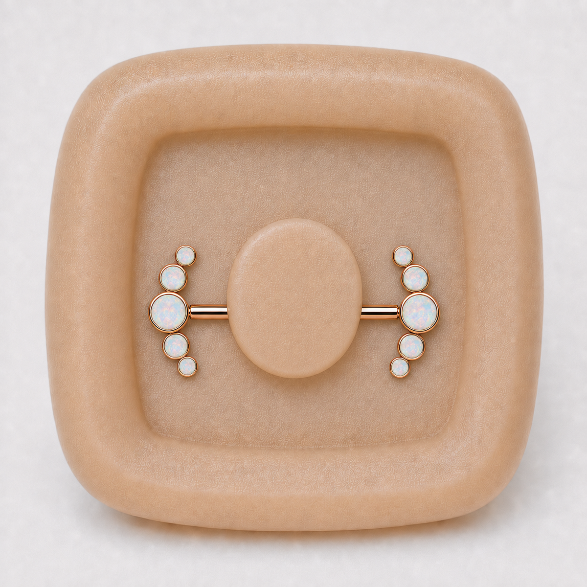 [TOPOSH-FULLSCORE-V7-20260712:TP-NP-IN-RG-14G14-OP17-026:04] Implant Grade Titanium - Nipple Ring - Rose Gold - OP17 - 14G (1.6 x 14 mm) - back profile