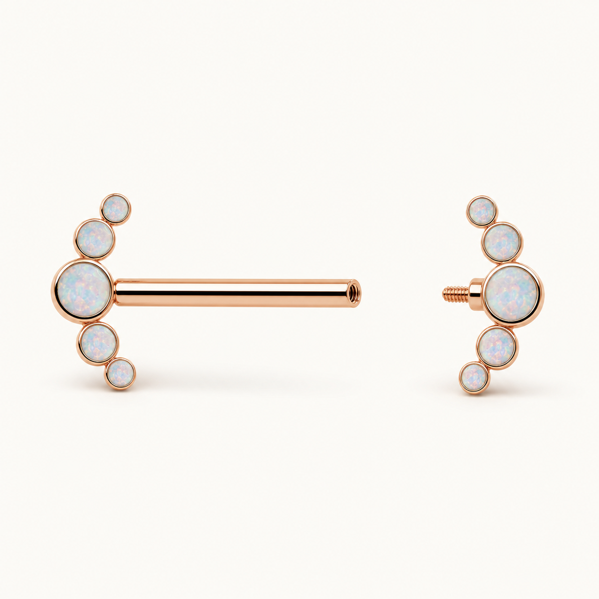 [TOPOSH-FULLSCORE-V7-20260712:TP-NP-IN-RG-14G14-OP17-026:05] Implant Grade Titanium - Nipple Ring - Rose Gold - OP17 - 14G (1.6 x 14 mm) - internal thread mechanism
