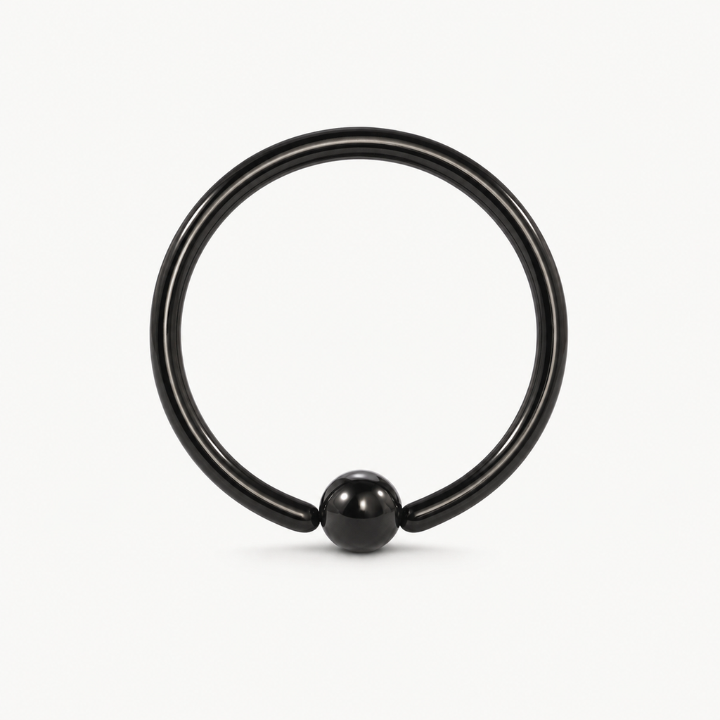 [TOPOSH-LEGACY-LAYOUT-REPAIR-20260717-LEGACY15:TP-BCR-BK-20G8-T2-PLN-056:01] Titanium Captive Bead Ring – Black | 01_primary_product_bg