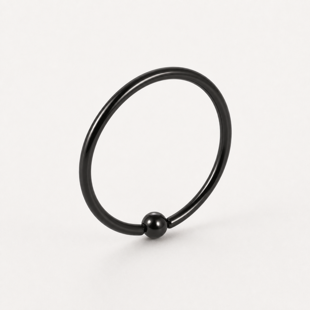 [TOPOSH-LEGACY-LAYOUT-REPAIR-20260717-LEGACY15:TP-BCR-BK-20G8-T2-PLN-056:05] Titanium Captive Bead Ring – Black | 05_product_angles