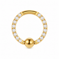 [TOPOSH-LEGACY-LAYOUT-REPAIR-20260717-LEGACY15:TP-BCR-GD-16G8-CLCZ-004:01] Pavé Clear CZ Titanium Captive Bead Ring – Gold | 01_primary_product_bg