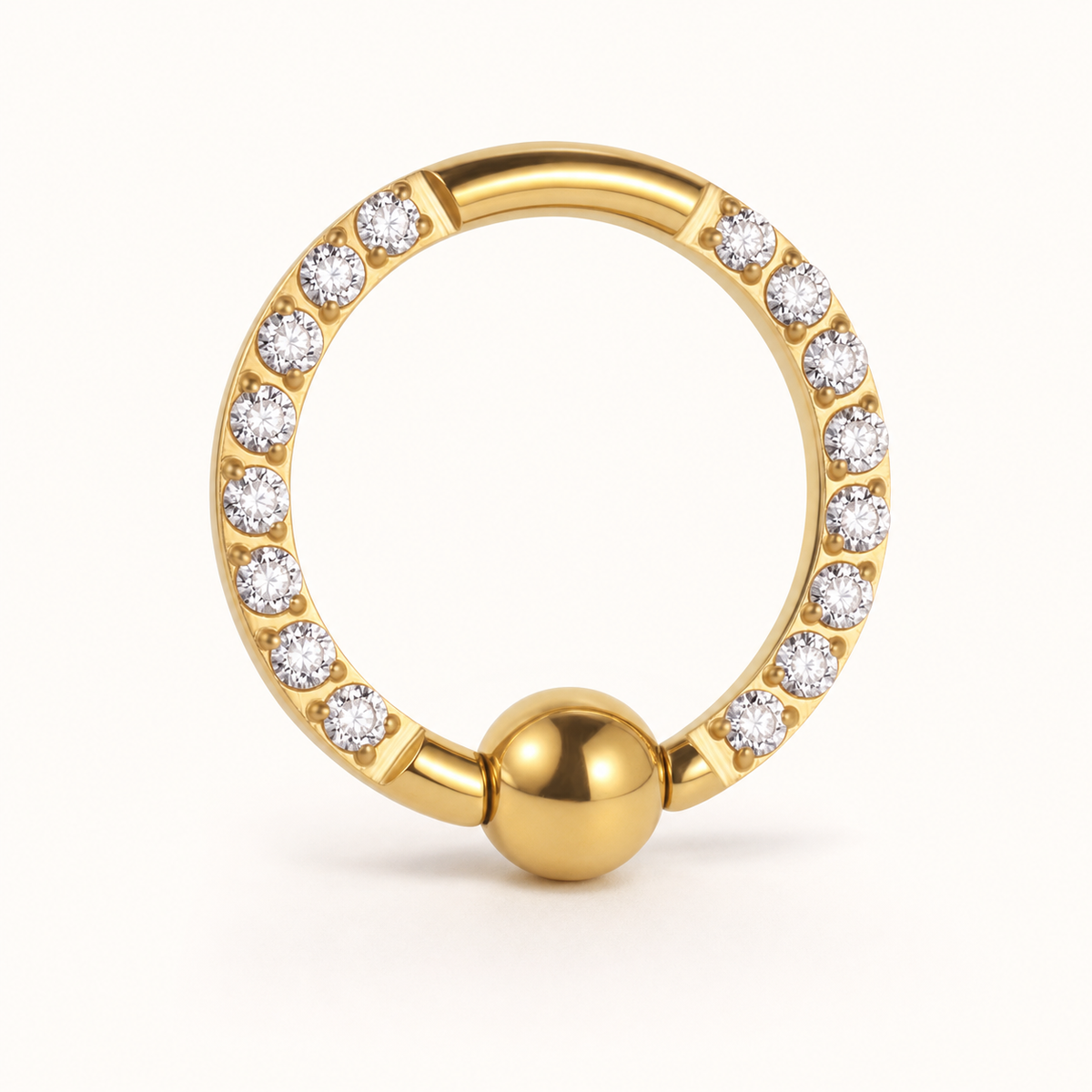 [TOPOSH-LEGACY-LAYOUT-REPAIR-20260717-LEGACY15:TP-BCR-GD-16G8-CLCZ-004:05] Pavé Clear CZ Titanium Captive Bead Ring – Gold | 05_product_angles