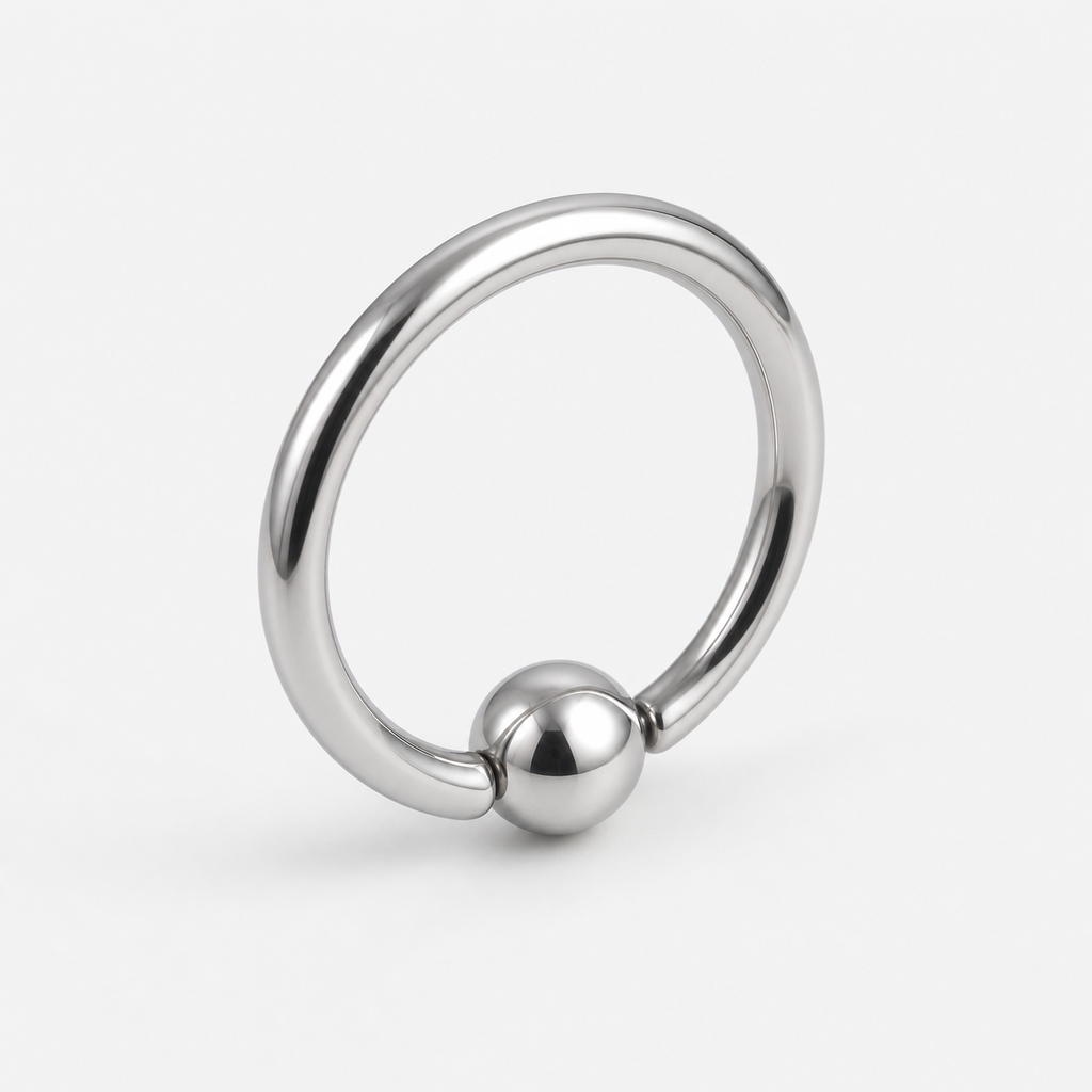 [TOPOSH-LEGACY-LAYOUT-REPAIR-20260717-LEGACY15:TP-BCR-SIL-16G8-PLN-002:05] Titanium Captive Bead Ring – Silver | 05_product_angles