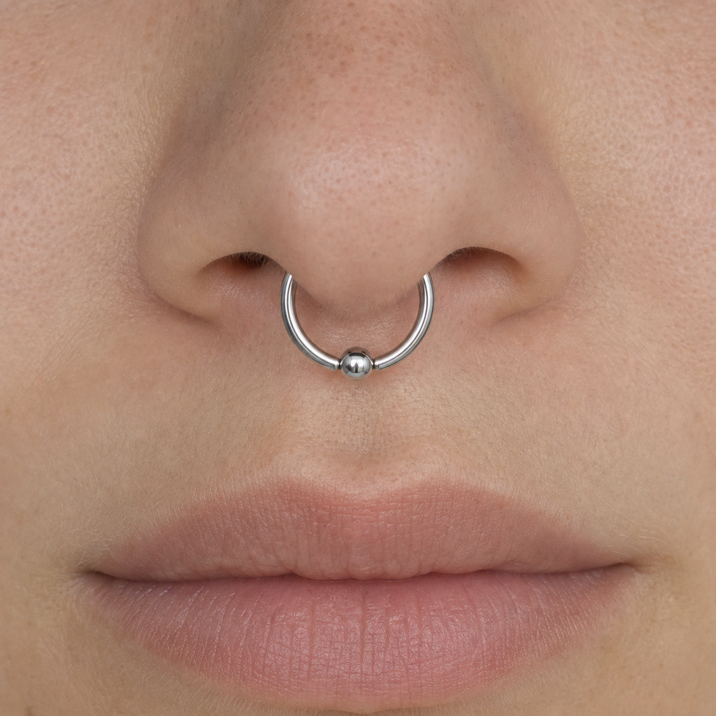 [TOPOSH-LEGACY-LAYOUT-REPAIR-20260717-LEGACY15:TP-BCR-SIL-16G8-PLN-002:02] Titanium Captive Bead Ring – Silver | 02_model_white