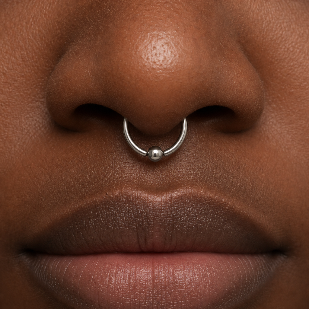 [TOPOSH-LEGACY-LAYOUT-REPAIR-20260717-LEGACY15:TP-BCR-SIL-16G8-PLN-002:03] Titanium Captive Bead Ring – Silver | 03_model_black