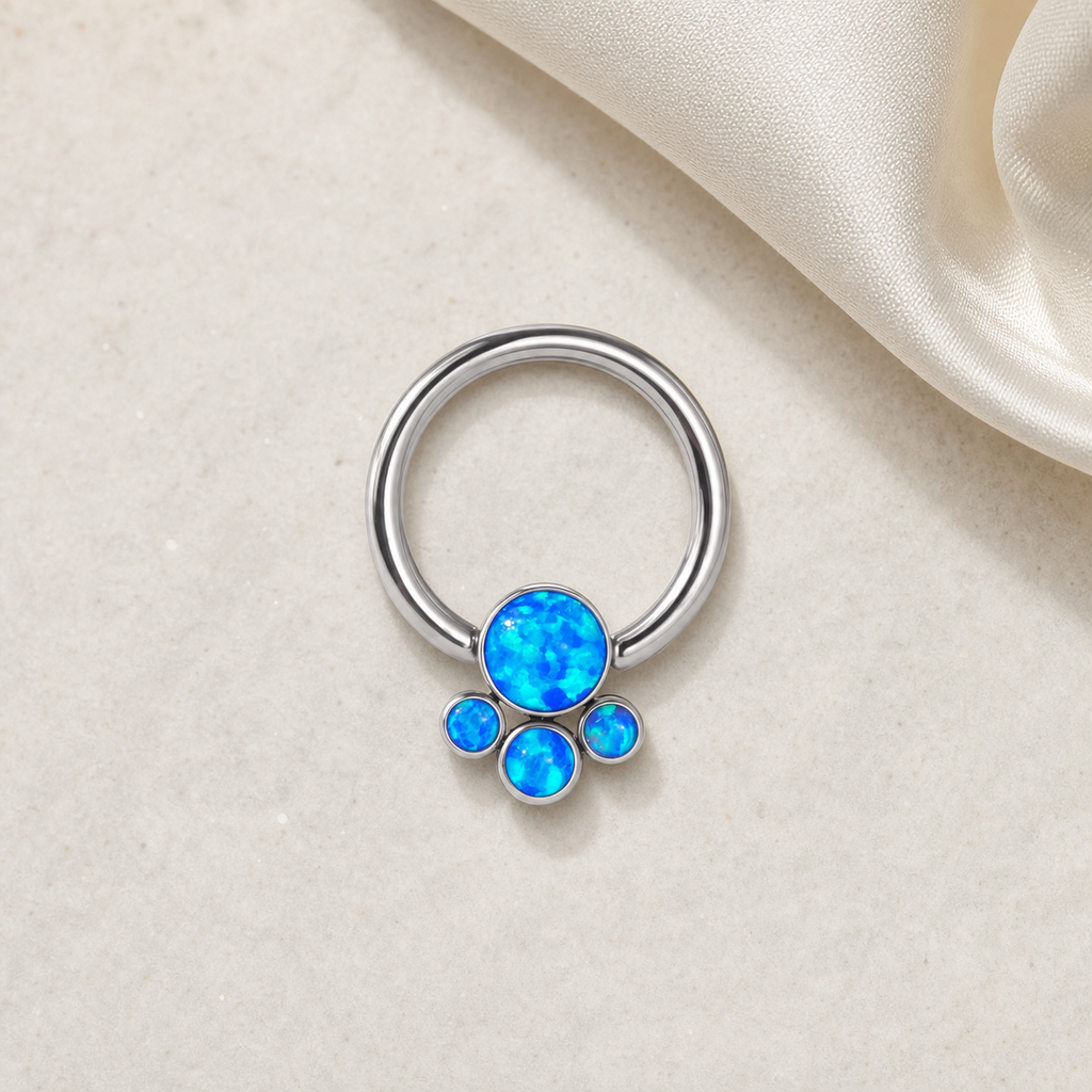 [TOPOSH-LEGACY-LAYOUT-REPAIR-20260717-LEGACY16:TP-BCR-SIL-16G8-T4-OP05-001:06] Blue Opal Titanium Captive Bead Ring – Silver | 06_accessory_flatlay