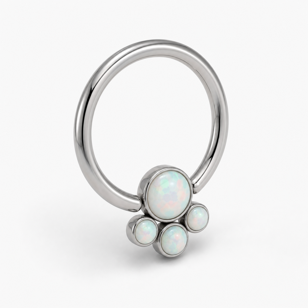 [TOPOSH-LEGACY-LAYOUT-REPAIR-20260717-LEGACY16:TP-BCR-SIL-16G8-T4-OP17-002:05] White Opal Titanium Captive Bead Ring – Silver | 05_product_angles