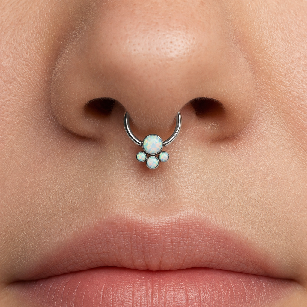 [TOPOSH-LEGACY-LAYOUT-REPAIR-20260717-LEGACY16:TP-BCR-SIL-16G8-T4-OP17-002:02] White Opal Titanium Captive Bead Ring – Silver | 02_model_white