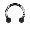 [TOPOSH-LEGACY-LAYOUT-REPAIR-20260717-LEGACY19:TP-HS-EX-BK-16G8-B3-B3-CLCZ-002:01] Clear CZ Titanium Horseshoe Ring – Black | 01_primary_product_bg
