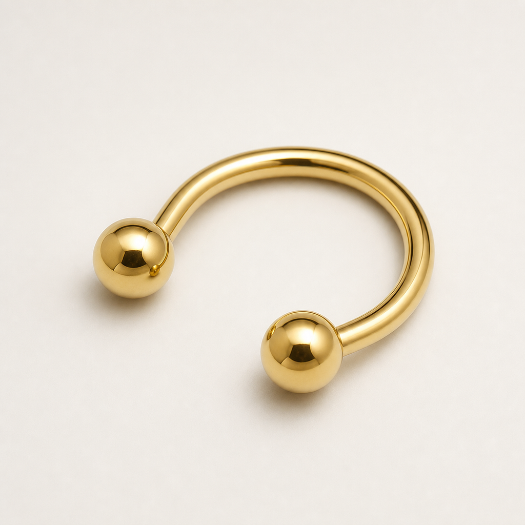 [TOPOSH-LEGACY-LAYOUT-REPAIR-20260717-LEGACY19:TP-HS-EX-GD-16G8-B3-B3-PLN-285:05] Titanium Horseshoe Ring – Gold | 05_product_angles