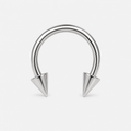 [TOPOSH-LEGACY-LAYOUT-REPAIR-20260717-LEGACY20:TP-HS-EX-SIL-16G10-B3-B3-PLN-009:01] Cone Titanium Horseshoe Ring – Silver | 01_primary_product_bg
