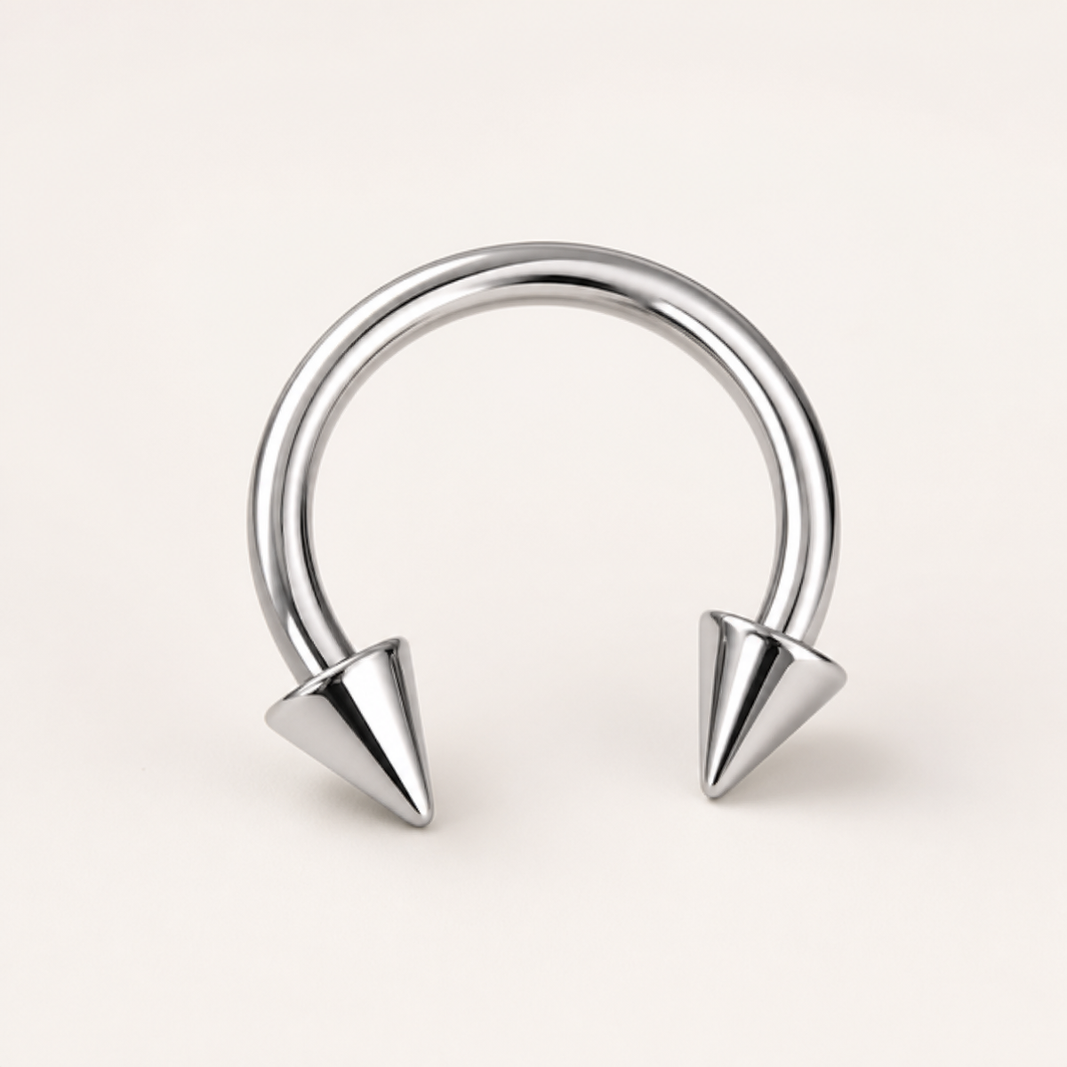 [TOPOSH-LEGACY-LAYOUT-REPAIR-20260717-LEGACY20:TP-HS-EX-SIL-16G10-B3-B3-PLN-009:05] Cone Titanium Horseshoe Ring – Silver | 05_product_angles