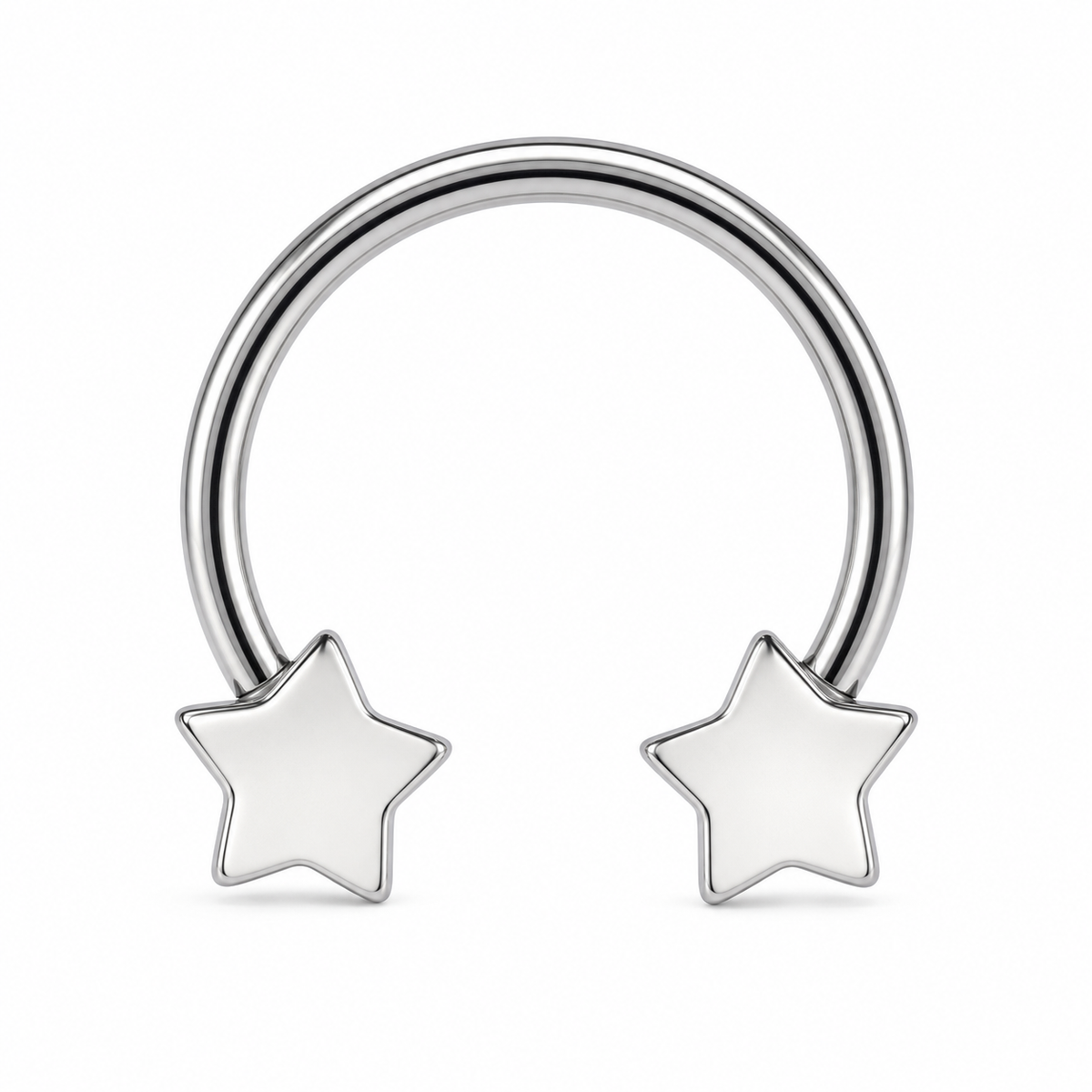 [TOPOSH-LEGACY-LAYOUT-REPAIR-20260717-LEGACY21:TP-HS-EX-SIL-16G10-PLN-011:01] Star Titanium Horseshoe Ring – Silver | 01_primary_product_bg